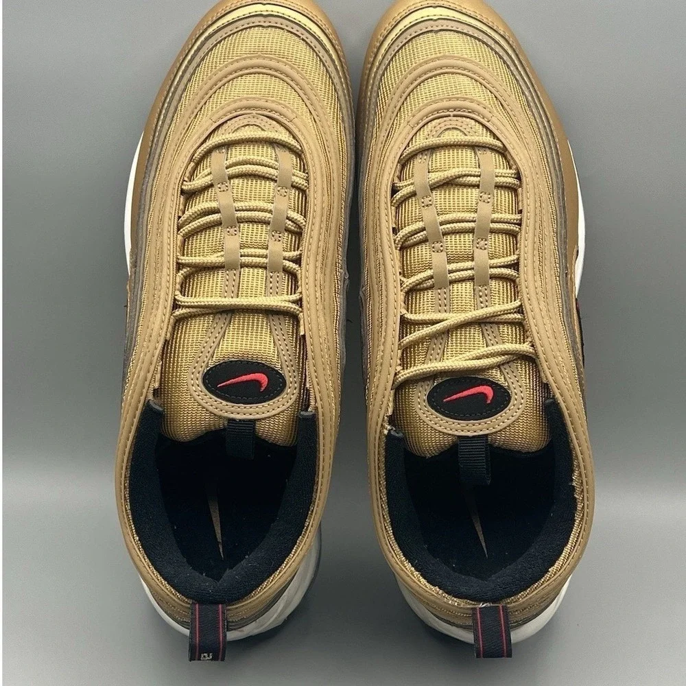 2022 Nike Air Max 97 OG Metallic Gold Retro Shoes -  Men's Size 11.5 USED